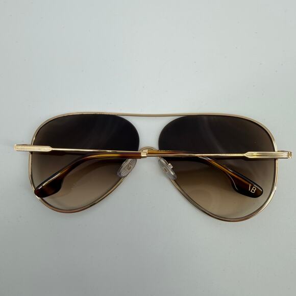 Victoria Beckham VB133S 703 Gold Brown Gradient Oversize Made in Italy 61-12-140